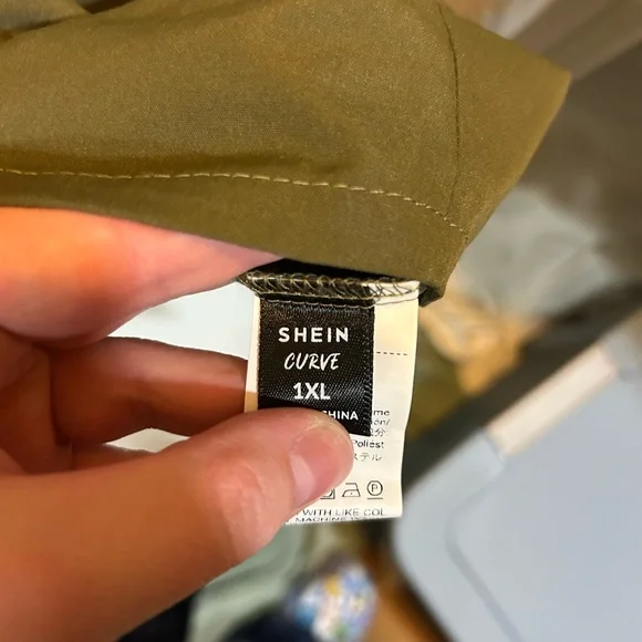 SHEIN Olive Green Mini Dress - Picture 4 of 5